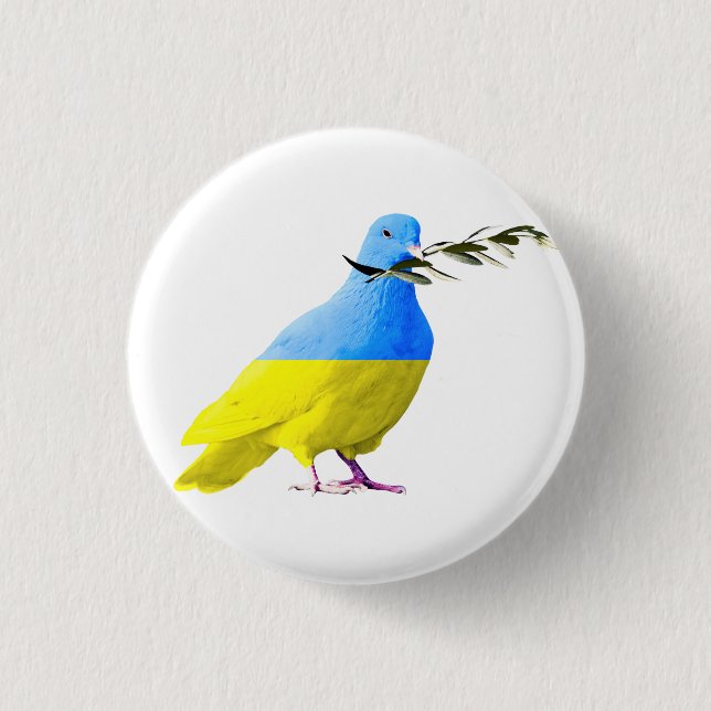 Unterstützung Ukraine Button Peace Dow ukrainische (Vorderseite)