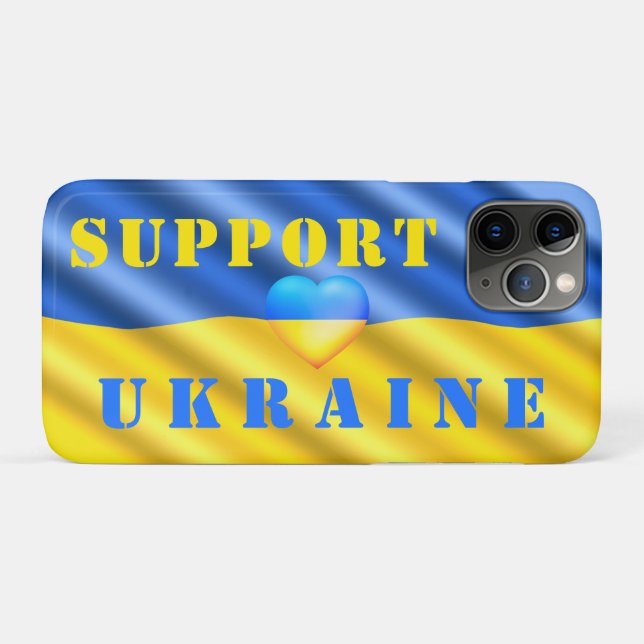 Unterstützung Ukraine iPhone Case ukrainische Flag (Rückseite (Horizontal))