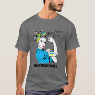 Unterstützung Ukraine Mädchen unzerbrechlich stark T-Shirt
