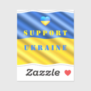 Unterstützung Ukraine Sticker ukrainisches Flaggen