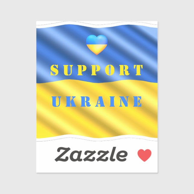 Unterstützung Ukraine Sticker ukrainisches Flaggen (Blatt)
