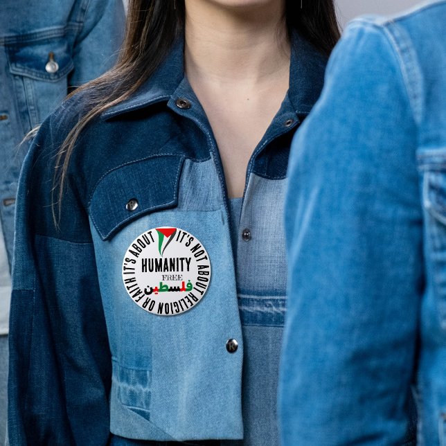 Unterstützung und Freie Palästinafahne Button (Von Creator hochgeladen)