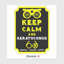 Unterstützung und Sensibilisierung für Keratokonus Aufkleber
