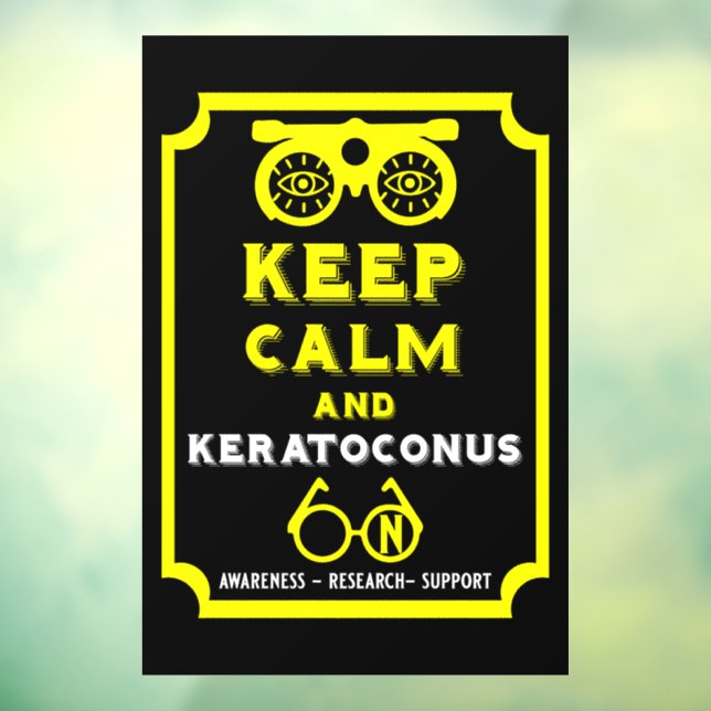 Unterstützung und Sensibilisierung für Keratokonus Fensteraufkleber (Blatt 3)