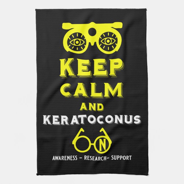 Unterstützung und Sensibilisierung für Keratokonus Geschirrtuch (Vertikal)