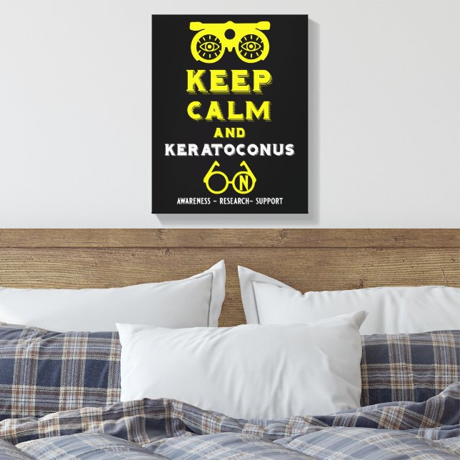 Unterstützung und Sensibilisierung für Keratokonus Leinwanddruck (Insitu (Schlafzimmer))