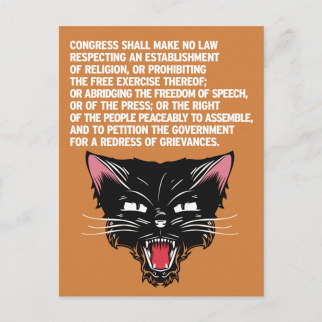 Unterstützung und Verteidigung der Verfassung Postkarte (Vorderseite)