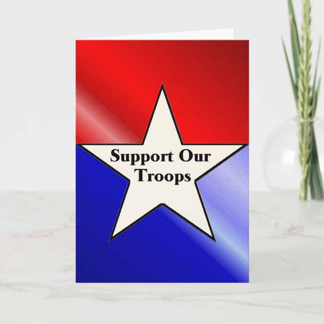Unterstützung unserer Truppen Dankeskarte (Vorderseite)