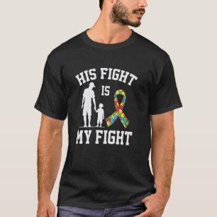Unterstützung Vater Sohn Familie Autistische Kinde T-Shirt