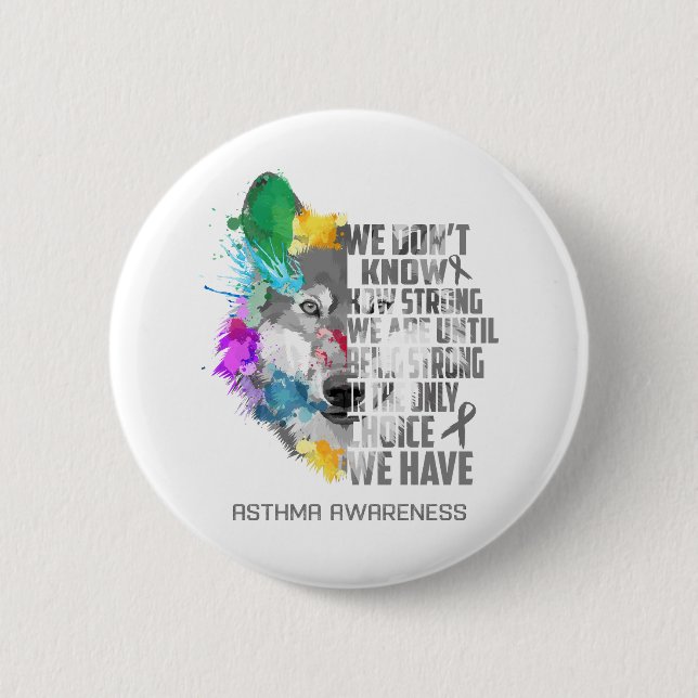Unterstützung von Asthma Awareness Ribbon Button (Vorderseite)