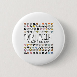 Unterstützung von Autismus Awareness Adapt Akzepti Button
