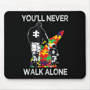 Unterstützung von Autismus-Vätern allein Puzzle Yo Mousepad