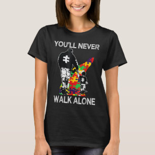 Unterstützung von Autismus-Vätern allein Puzzle Yo T-Shirt