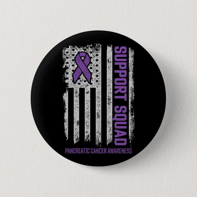 Unterstützung von Bauchspeicheldrüsenkrebs Button (Vorderseite)