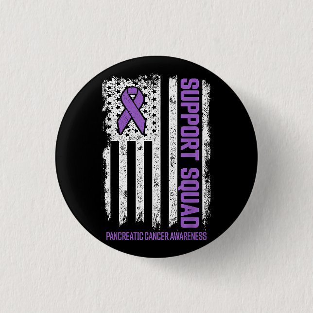 Unterstützung von Bauchspeicheldrüsenkrebs Button (Vorderseite)