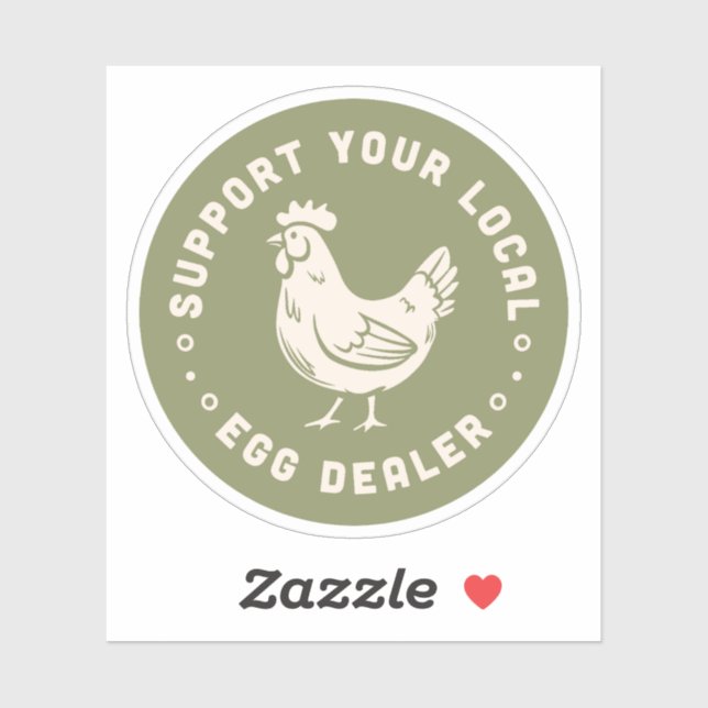 Unterstützung von Bauern von Geflügel kaufen lokal Aufkleber (Blatt)