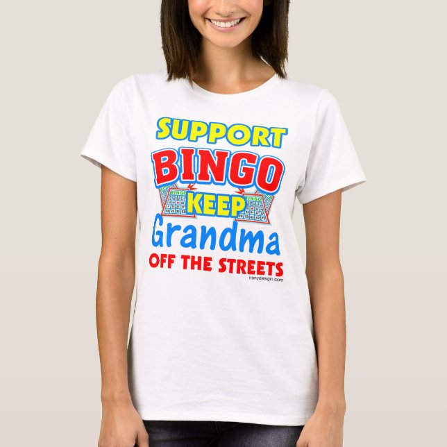 Unterstützung von Bingo Oma T-Shirt (Vorderseite)