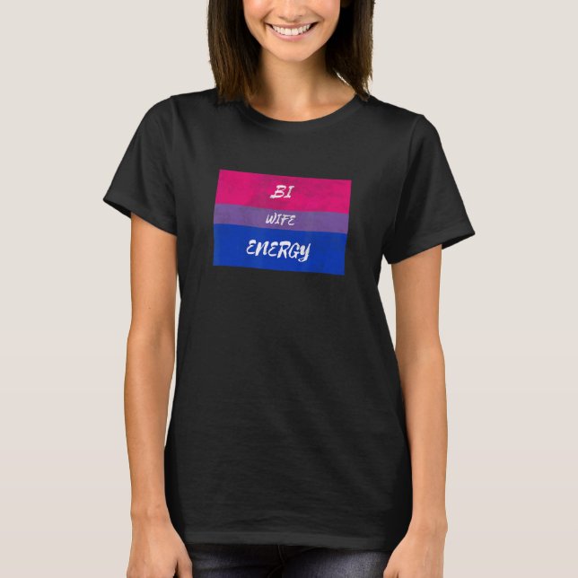 Unterstützung von Bisexualität Bisexueller Stolz F T-Shirt (Vorderseite)