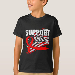 Unterstützung von Blutkrebs Squad USA Flag Awarene T-Shirt