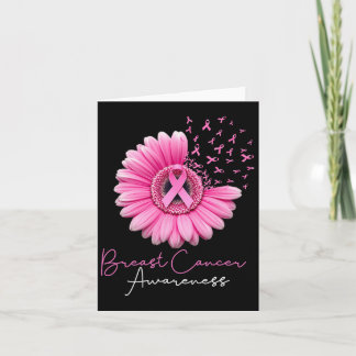 Unterstützung von Brustkrebs Floral Pink Ribbons K Karte
