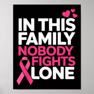 Unterstützung von Brustkrebs rosa Ribbon Brustkreb Poster