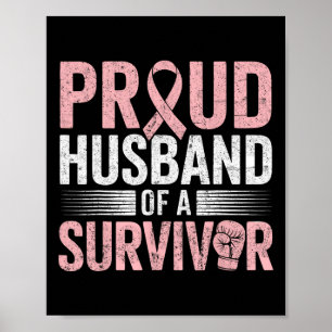 Unterstützung von Brustkrebs rosa Ribbon Brustkreb Poster