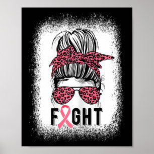 Unterstützung von Brustkrebs rosa Ribbon Brustkreb Poster