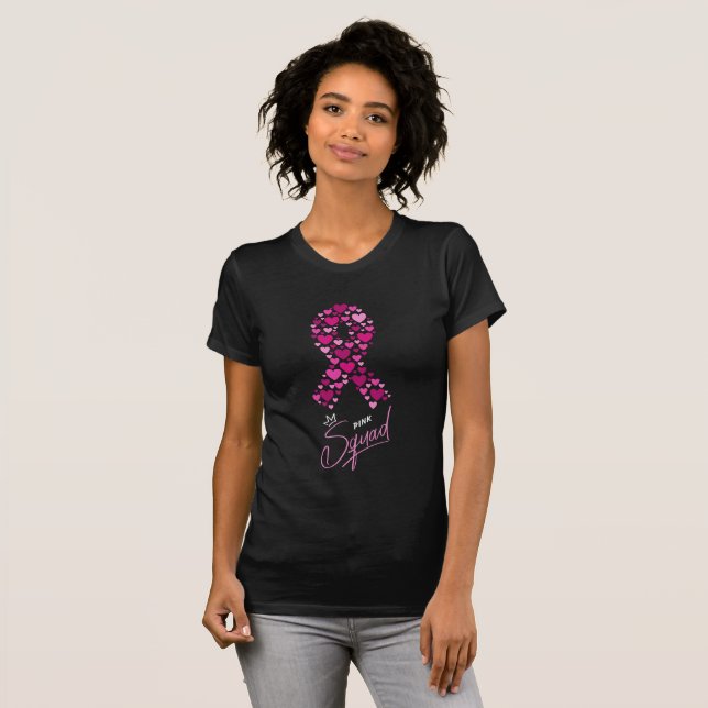 Unterstützung von Brustkrebs, rosa Ribbon, Pflege T-Shirt (Vorne ganz)