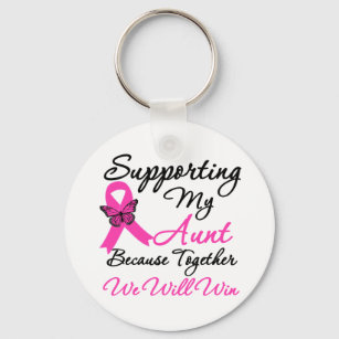Unterstützung von Brustkrebs (Tante) Schlüsselanhänger