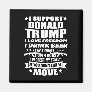 Unterstützung von Donald Trump I Liebe Freedom I D Magnet