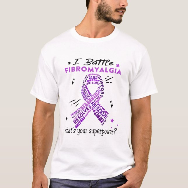 Unterstützung von Fibromyalgia-Geschenken für Krie T-Shirt (Vorderseite)