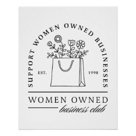 Unterstützung von Frauen besitzenden Unternehmen Z Poster