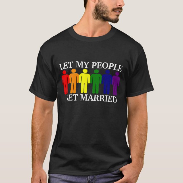 Unterstützung von Gay Marriage T-Shirt (Vorderseite)