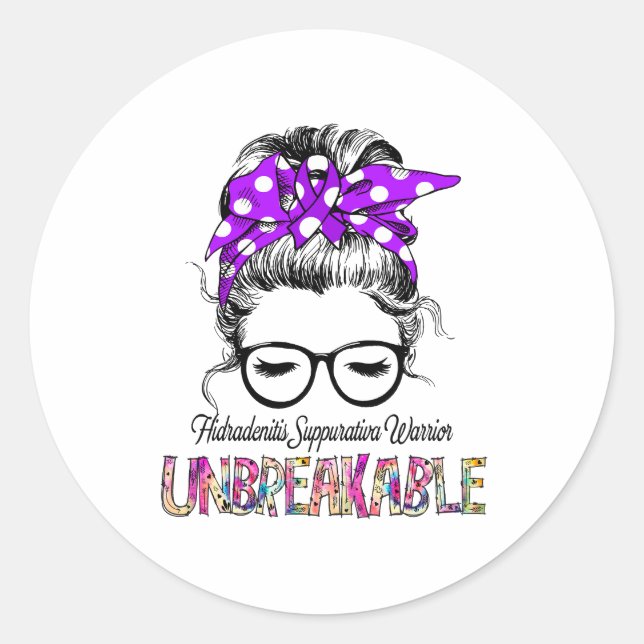 Unterstützung von Hidradenitis Suppurativa Awarene Runder Aufkleber (Vorderseite)