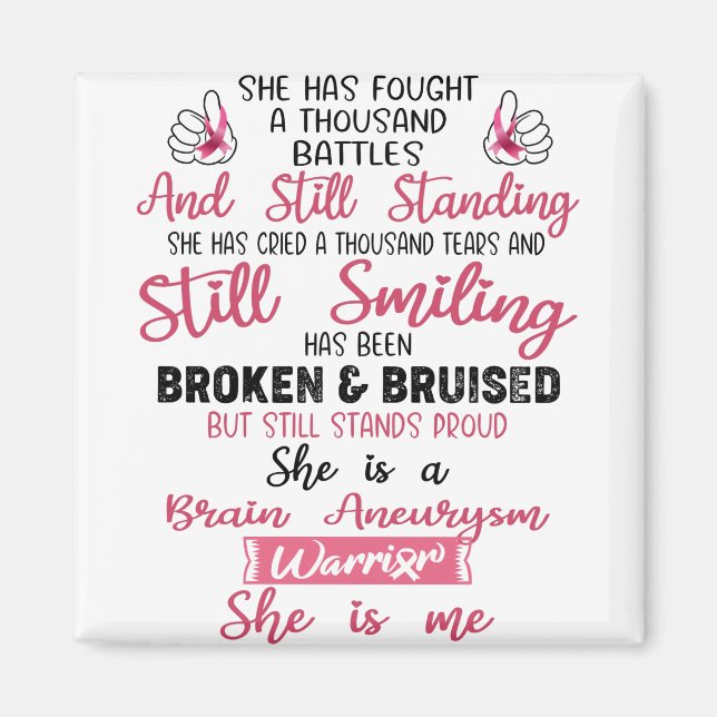 Unterstützung von Hirnaneurysma Kriegspenden Magnet (Vorne)