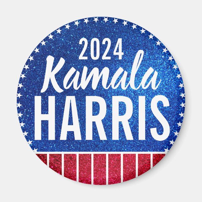 Unterstützung von Kamala Harris 2024 Progress and  Magnet (Vorne)