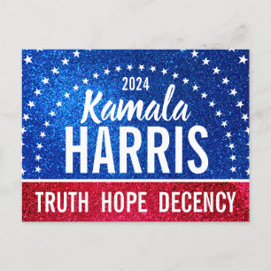 Unterstützung von Kamala Harris 2024 Progress and  Postkarte