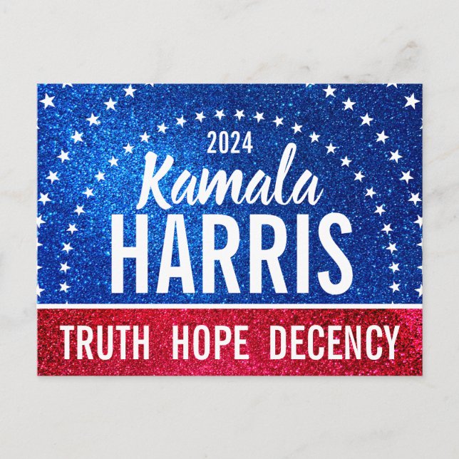 Unterstützung von Kamala Harris 2024 Progress and  Postkarte (Vorderseite)