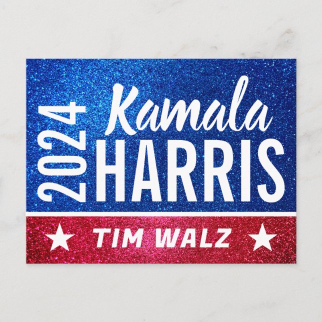 Unterstützung von Kamala Harris 2024 Progress and  Postkarte (Vorderseite)