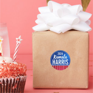 Unterstützung von Kamala Harris 2024 Progress and Runder Aufkleber