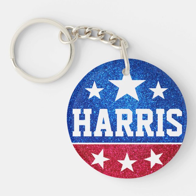 Unterstützung von Kamala Harris 2024 Progress and  Schlüsselanhänger (Vorderseite)