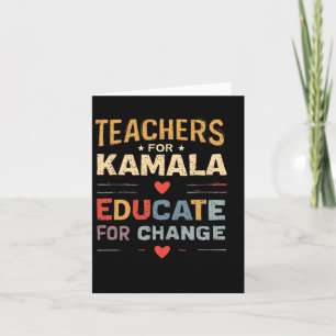 Unterstützung von Kamala Harris Bildung Teacher Ha Karte