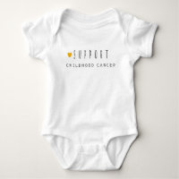 Unterstützung von Krebs bei Kindern. Baby Bodysuit