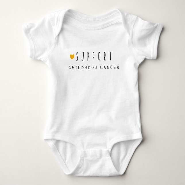 Unterstützung von Krebs bei Kindern. Baby Bodysuit Baby Strampler (Vorderseite)
