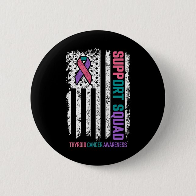 Unterstützung von Krebs Schilddrüsenkrebs Button (Vorderseite)
