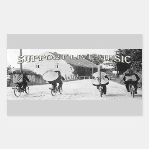 Unterstützung von Live Music Rechteckiger Aufkleber