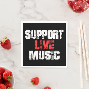 Unterstützung von Live Music Serviette