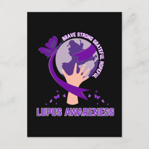 Unterstützung von Lupus Bewusstseinsüberlebenden K Feiertagspostkarte