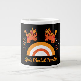 Unterstützung von Mädchen für psychische Gesundhei Jumbo-Tasse