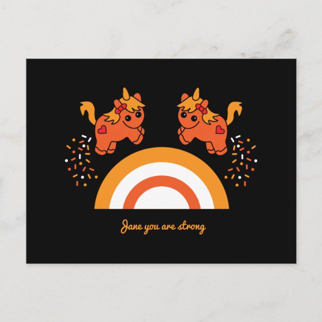 Unterstützung von Mädchen für psychische Gesundhei Postkarte (Vorderseite)